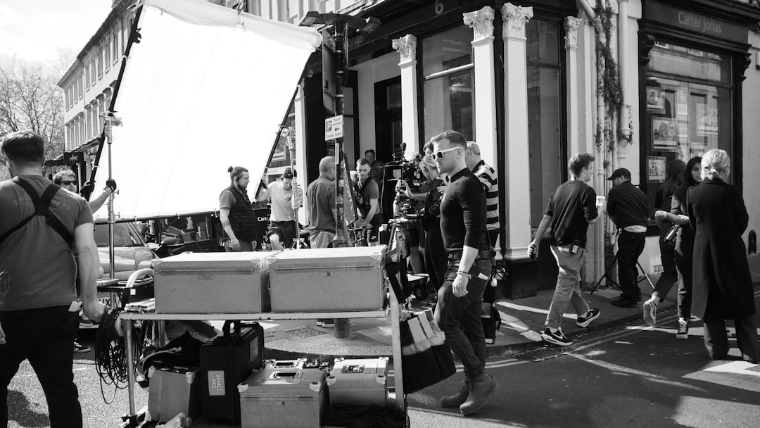 film crew on set